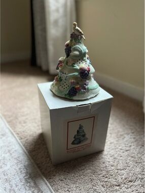 Vintage Devine Killip ceramic "Sugar Plum Tree" votive holder